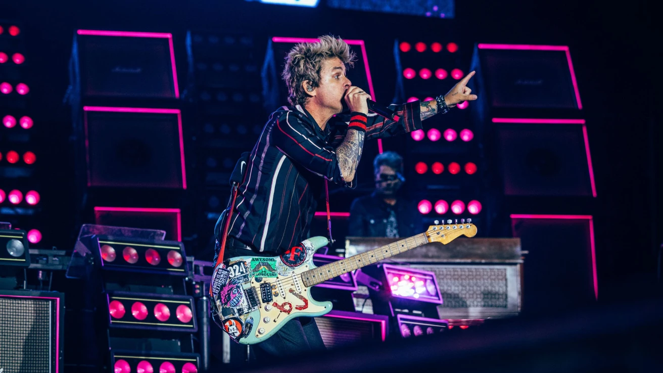 Green Day no festival O Son Do Camiño, em Santiago de Compostela, 2024.