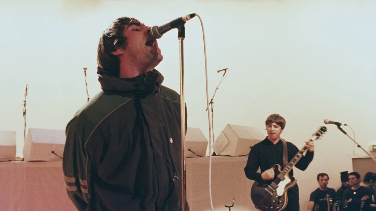 Oasis ao vivo em 1996.